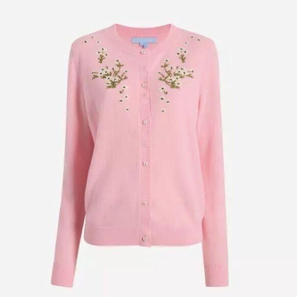 Hill House Audrey Embroidered Cardigan NWT - Picture 2 of 12